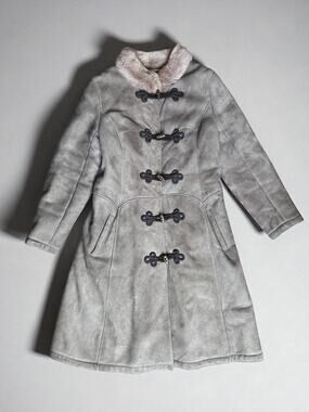 Vintage Sheepskin Shearling Fur Suede Penny Lane Style Medium Women Fitted
